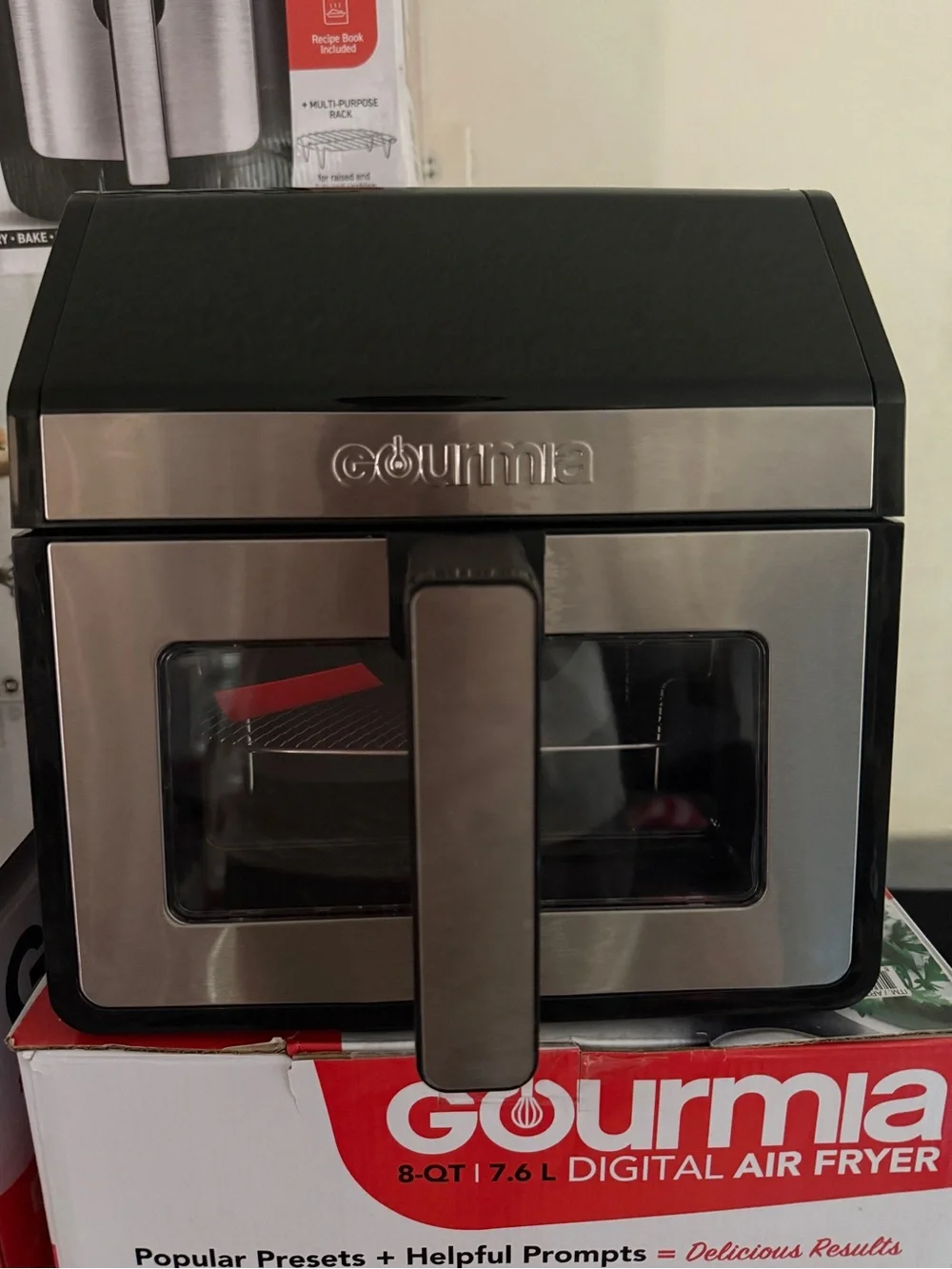 Gourmia 8QT Digital Air Fryer - Stainless Steel/Black